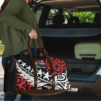 Honour The Treaty New Zealand Personalised Travel Bag Toitu Te Tiriti Half Fern Haka Dance - Polynesian Pride