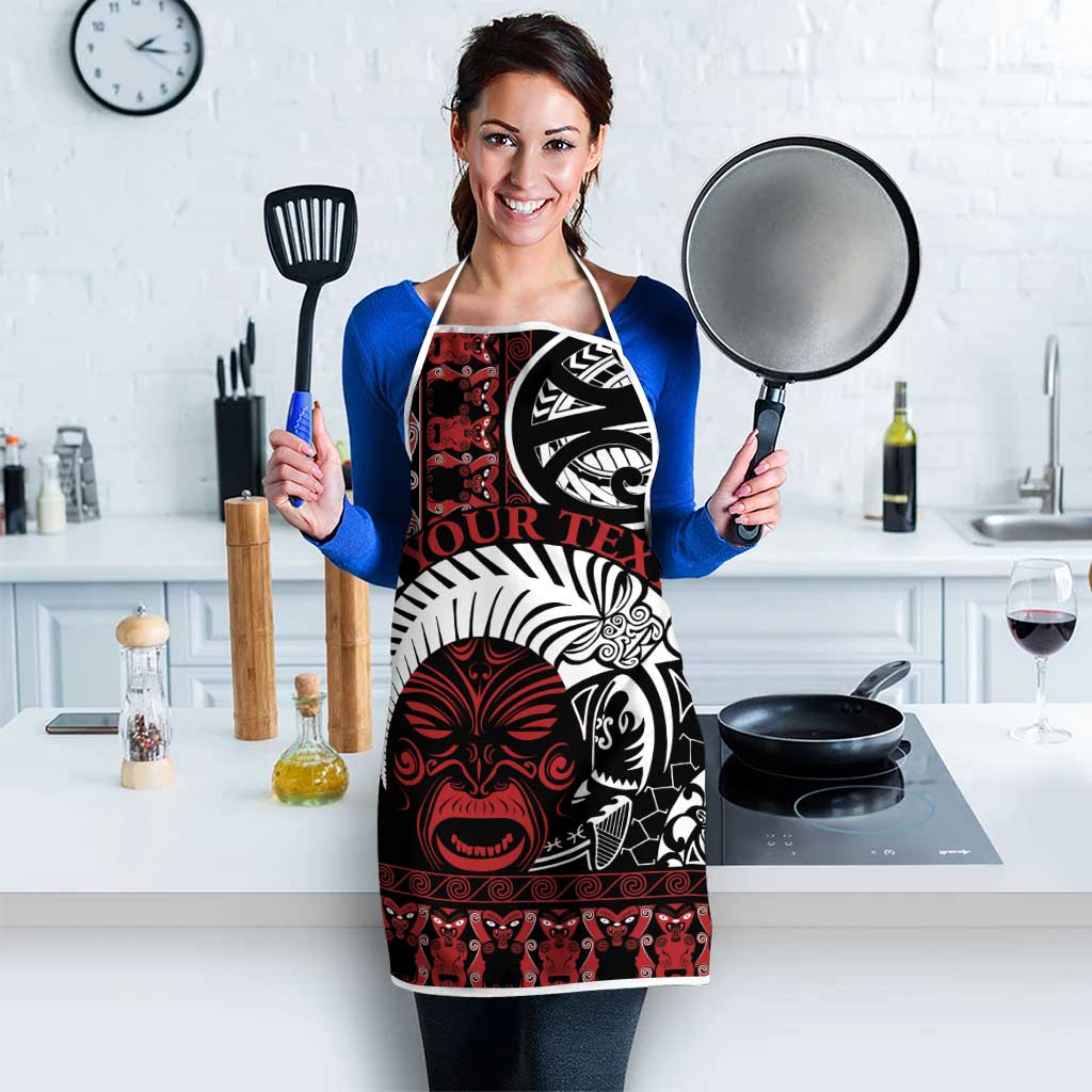 Honour The Treaty New Zealand Personalised Apron Toitu Te Tiriti Indigenous Maori Face - Polynesian Pride