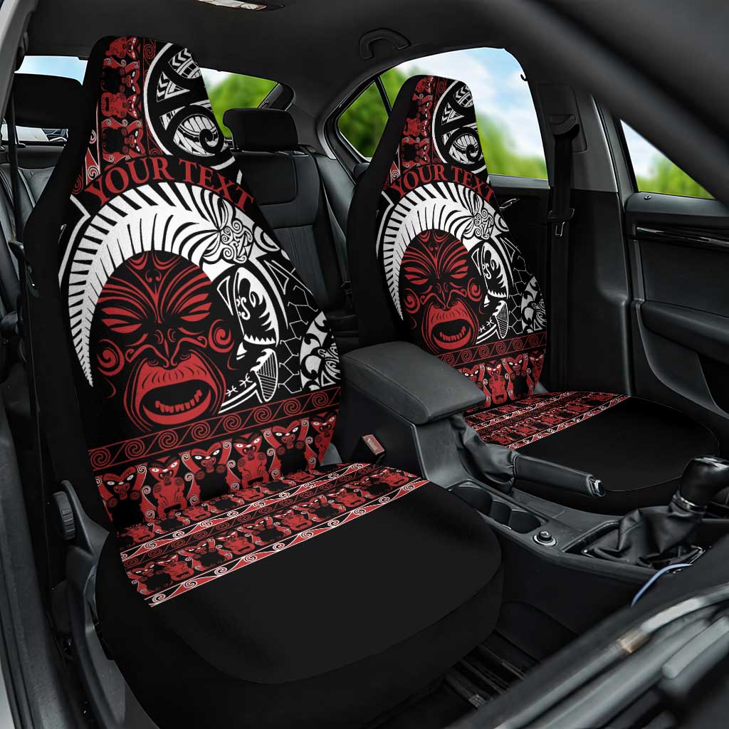 Honour The Treaty New Zealand Personalised Car Seat Cover Toitu Te Tiriti Indigenous Maori Face