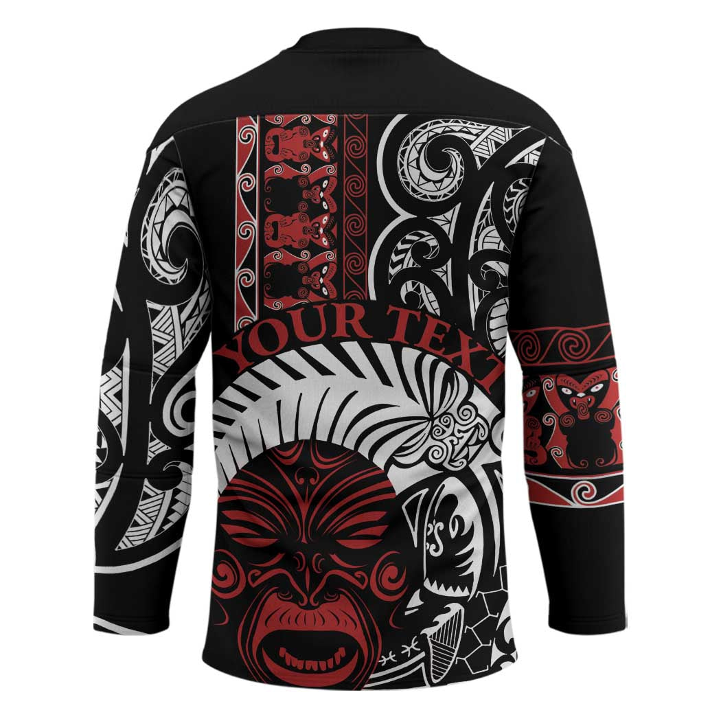 Honour The Treaty New Zealand Personalised Hockey Jersey Toitu Te Tiriti Indigenous Maori Face LT9 - Polynesian Pride