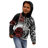 Honour The Treaty New Zealand Personalised Kid Hoodie Toitu Te Tiriti Indigenous Maori Face