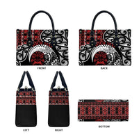 Honour The Treaty New Zealand Personalised Leather Bag Toitu Te Tiriti Indigenous Maori Face - Polynesian Pride