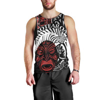 Honour The Treaty New Zealand Personalised Men Tank Top Toitu Te Tiriti Indigenous Maori Face