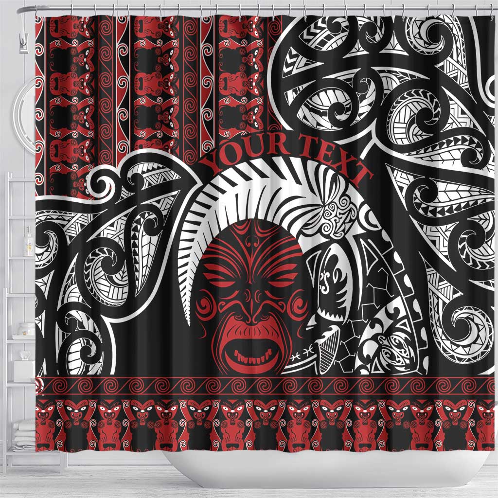 Honour The Treaty New Zealand Personalised Shower Curtain Toitu Te Tiriti Indigenous Maori Face LT9 - Polynesian Pride