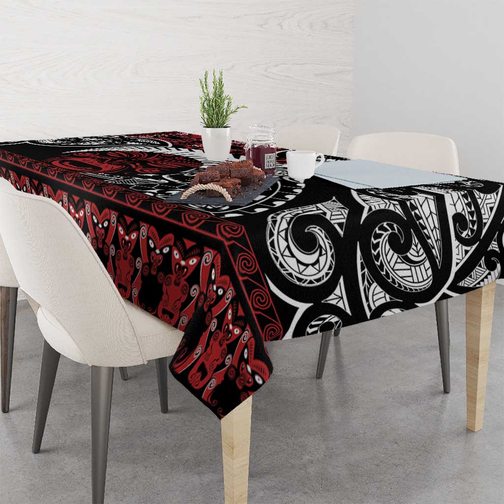 Honour The Treaty New Zealand Personalised Tablecloth Toitu Te Tiriti Indigenous Maori Face LT9 - Polynesian Pride