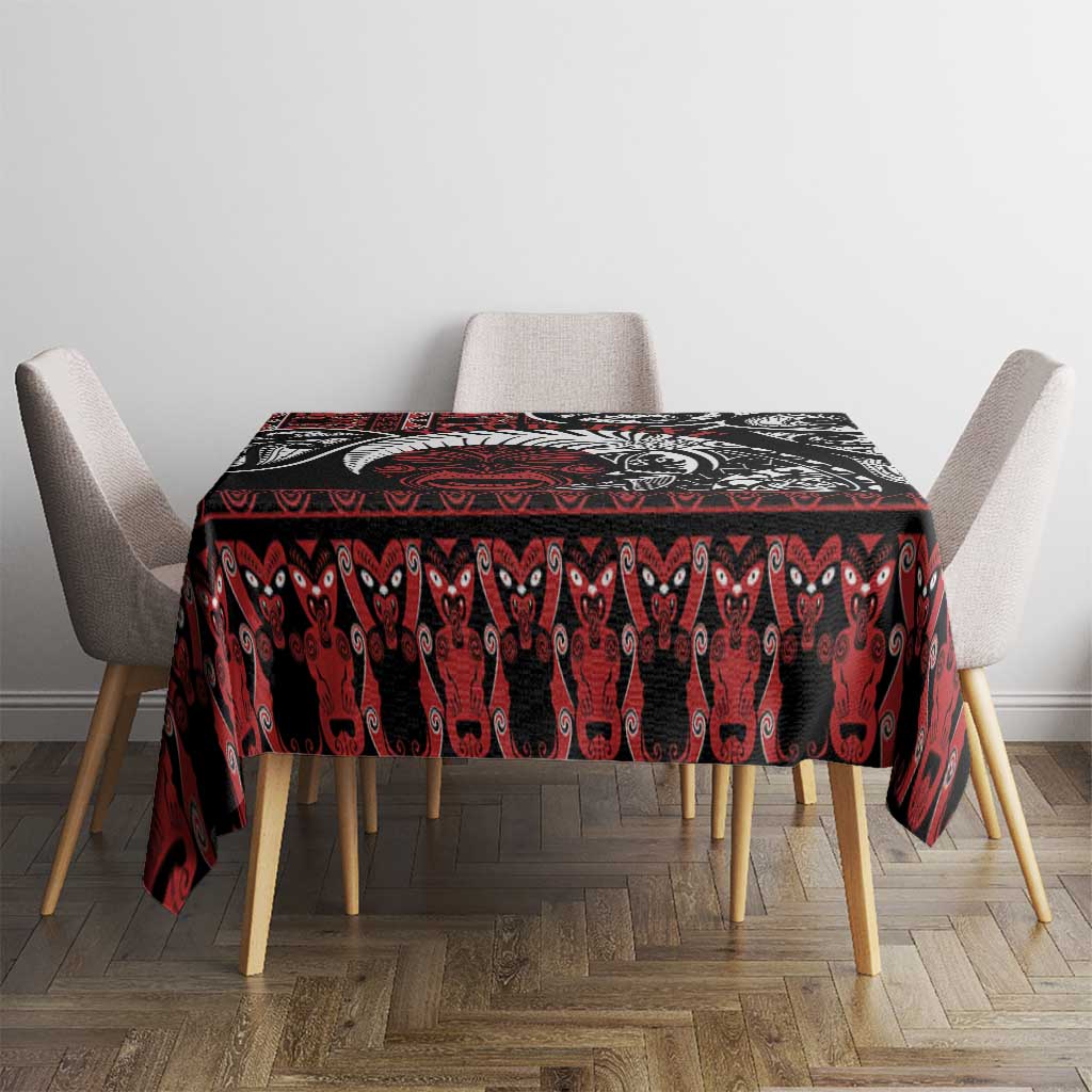 Honour The Treaty New Zealand Personalised Tablecloth Toitu Te Tiriti Indigenous Maori Face LT9 - Polynesian Pride