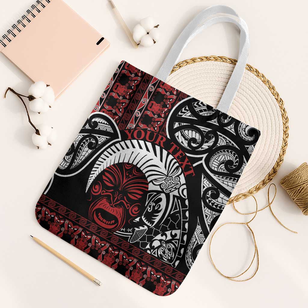 Honour The Treaty New Zealand Personalised Tote Bag Toitu Te Tiriti Indigenous Maori Face - Polynesian Pride