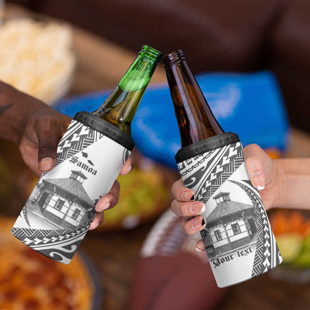 Samoa Mau Movement House Personalised 4 in 1 Can Cooler Tumbler Fa'a Samoa The Samoan Way