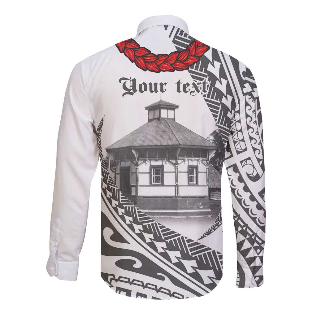 Samoa Mau Movement House Personalised Long Sleeve Button Shirt Fa'a Samoa The Samoan Way LT9 - Polynesian Pride