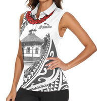Samoa Mau Movement House Personalised Women Sleeveless Polo Shirt Fa'a Samoa The Samoan Way