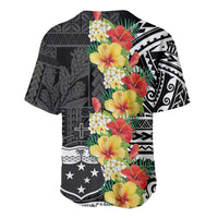 Samoa Tribal Hibiscus Flowers Baseball Jersey