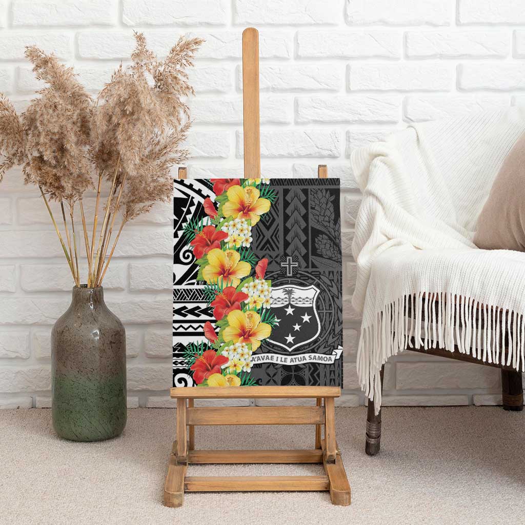 Samoa Tribal Hibiscus Flowers Canvas Wall Art LT9 - Polynesian Pride