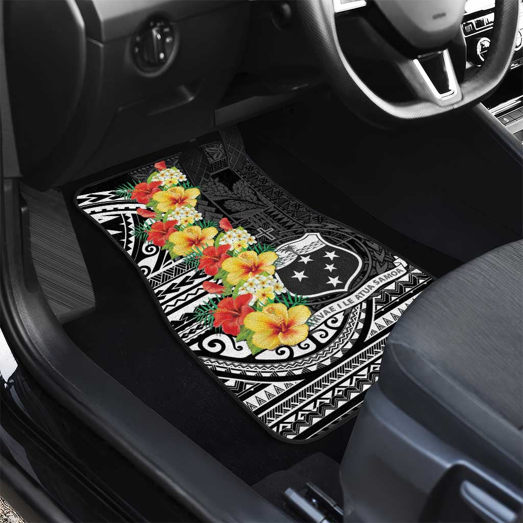 Samoa Tribal Hibiscus Flowers Car Mats