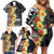 Samoa Tribal Hibiscus Flowers Family Matching Off Shoulder Short Dress and Hawaiian Shirt