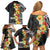 Samoa Tribal Hibiscus Flowers Family Matching Off Shoulder Short Dress and Hawaiian Shirt