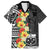 Samoa Tribal Hibiscus Flowers Family Matching Off Shoulder Short Dress and Hawaiian Shirt