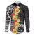 Samoa Tribal Hibiscus Flowers Family Matching Off Shoulder Short Dress and Hawaiian Shirt