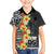 Samoa Tribal Hibiscus Flowers Family Matching Off Shoulder Short Dress and Hawaiian Shirt