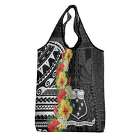 Samoa Tribal Hibiscus Flowers Grocery Bag
