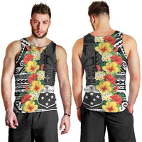 Samoa Tribal Hibiscus Flowers Men Tank Top