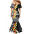 Samoa Tribal Hibiscus Flowers Mermaid Dress