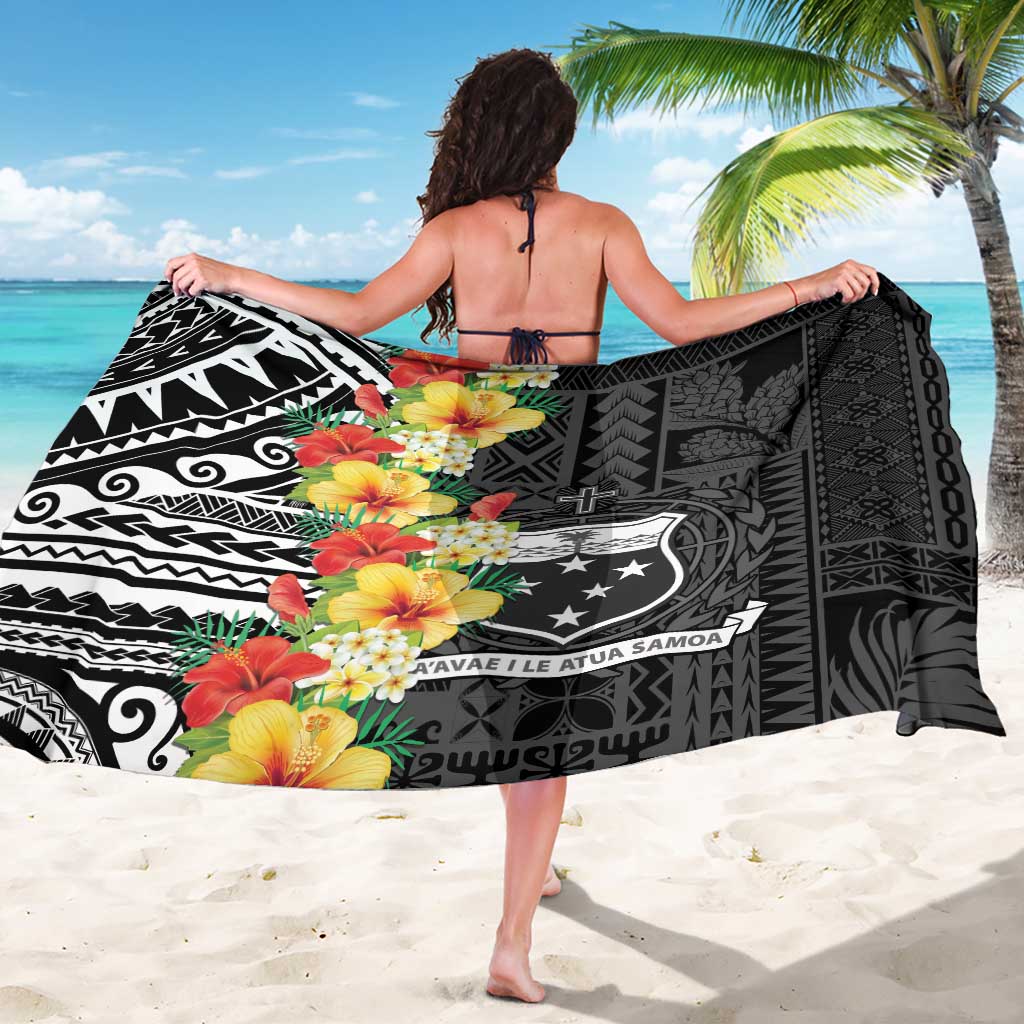 Samoa Tribal Hibiscus Flowers Sarong