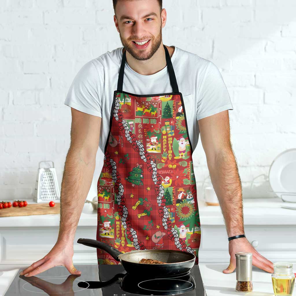 Mele Kalikimaka Pakalana Pikake Lei Apron Hawaiian Rodeo Paniolo Omaomao Palaka - Polynesian Pride