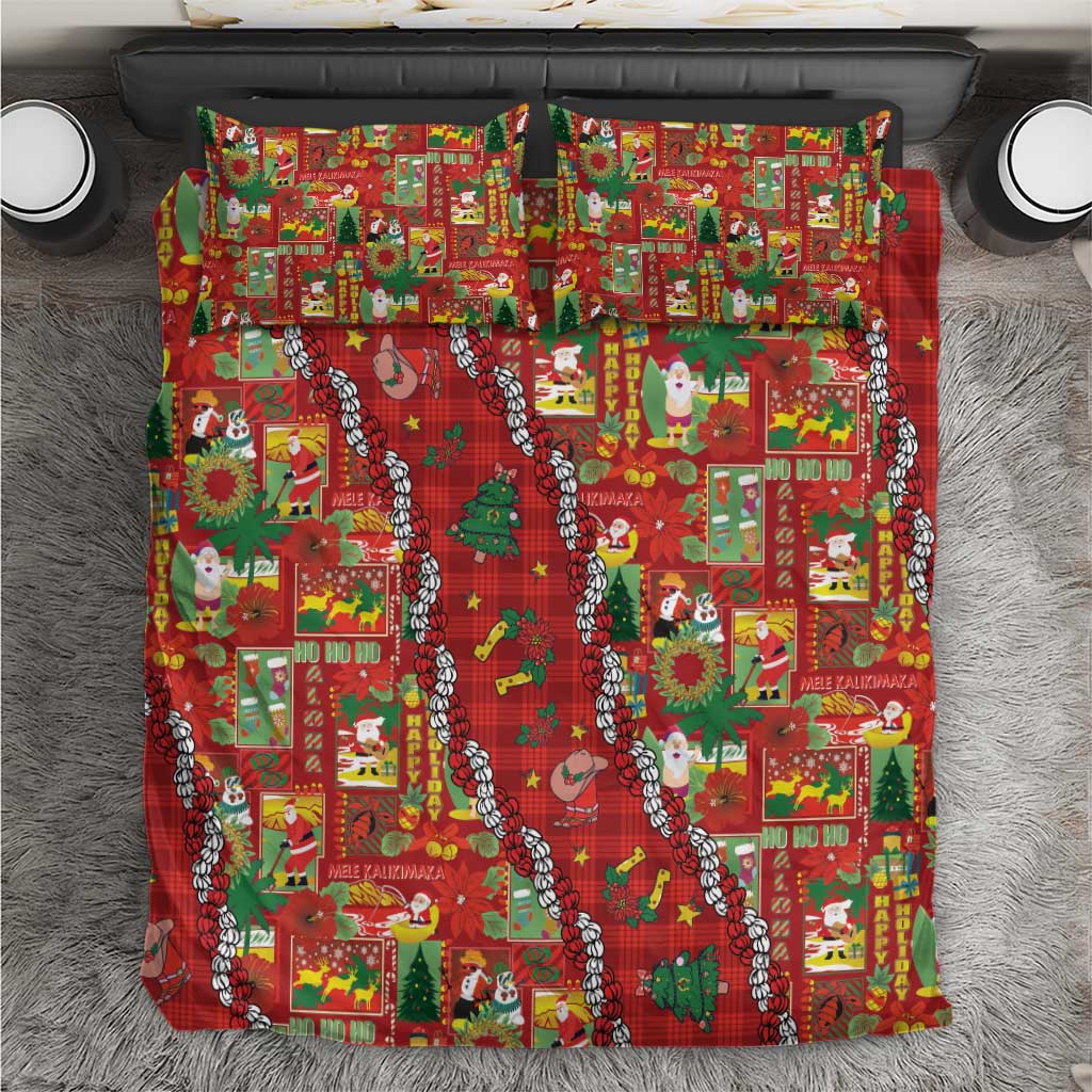 Mele Kalikimaka Pakalana Pikake Lei Bedding Set Hawaiian Rodeo Paniolo Omaomao Palaka - Polynesian Pride