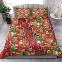 Mele Kalikimaka Pakalana Pikake Lei Bedding Set Hawaiian Rodeo Paniolo Omaomao Palaka - Polynesian Pride