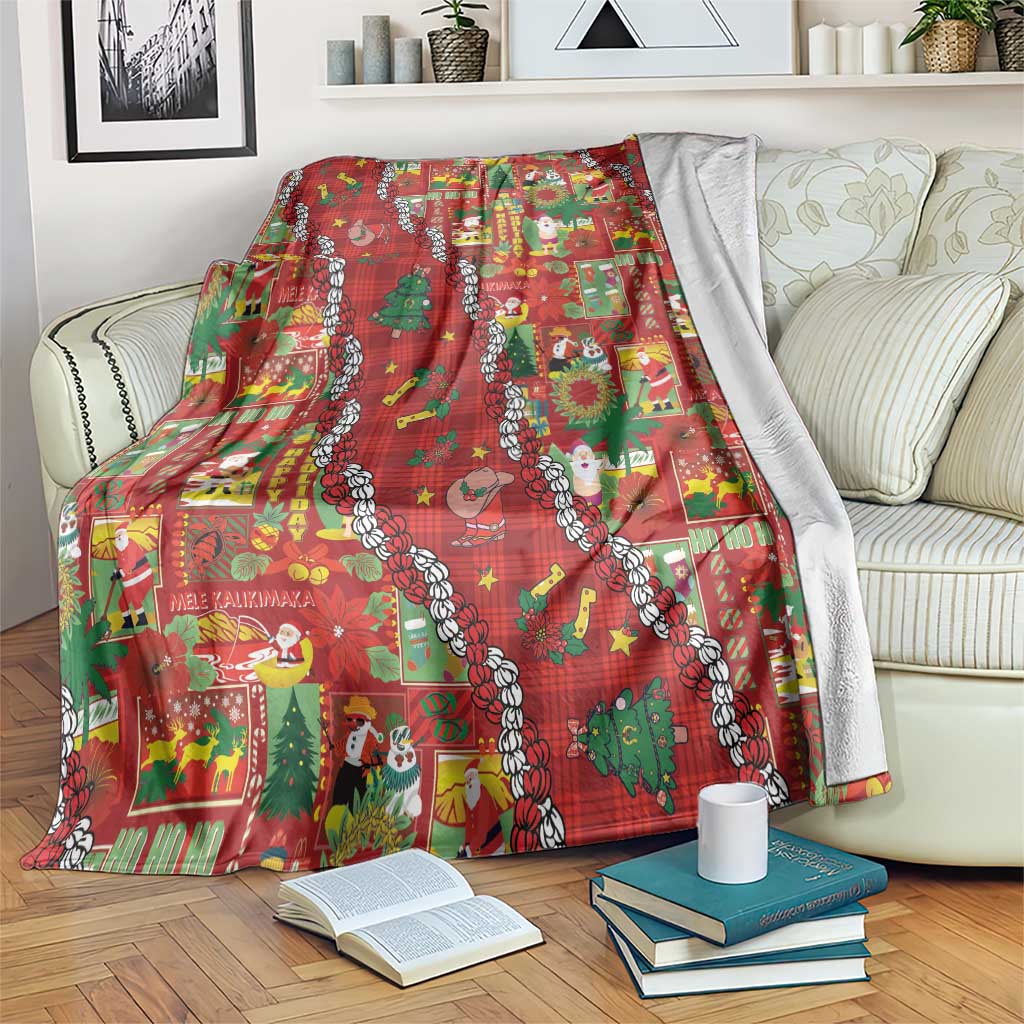 Mele Kalikimaka Pakalana Pikake Lei Blanket Hawaiian Rodeo Paniolo Omaomao Palaka - Polynesian Pride