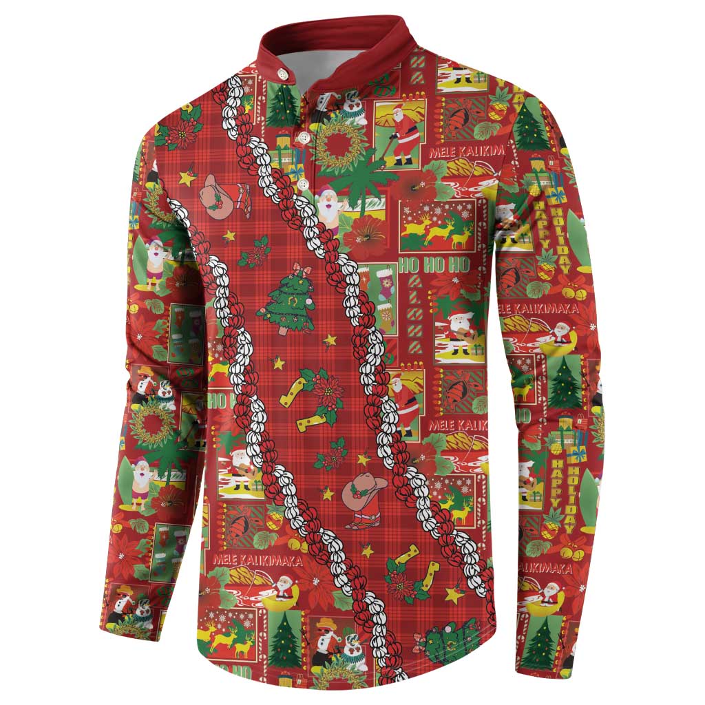 Mele Kalikimaka Pakalana Pikake Lei Button Sweatshirt Hawaiian Rodeo Paniolo Omaomao Palaka - Polynesian Pride