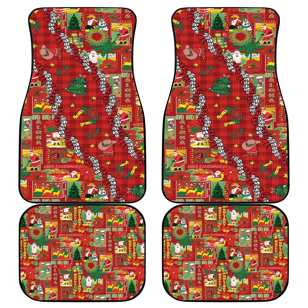 Mele Kalikimaka Pakalana Pikake Lei Car Mats Hawaiian Rodeo Paniolo Omaomao Palaka - Polynesian Pride