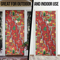 Mele Kalikimaka Pakalana Pikake Lei Door Cover Hawaiian Rodeo Paniolo Omaomao Palaka - Polynesian Pride