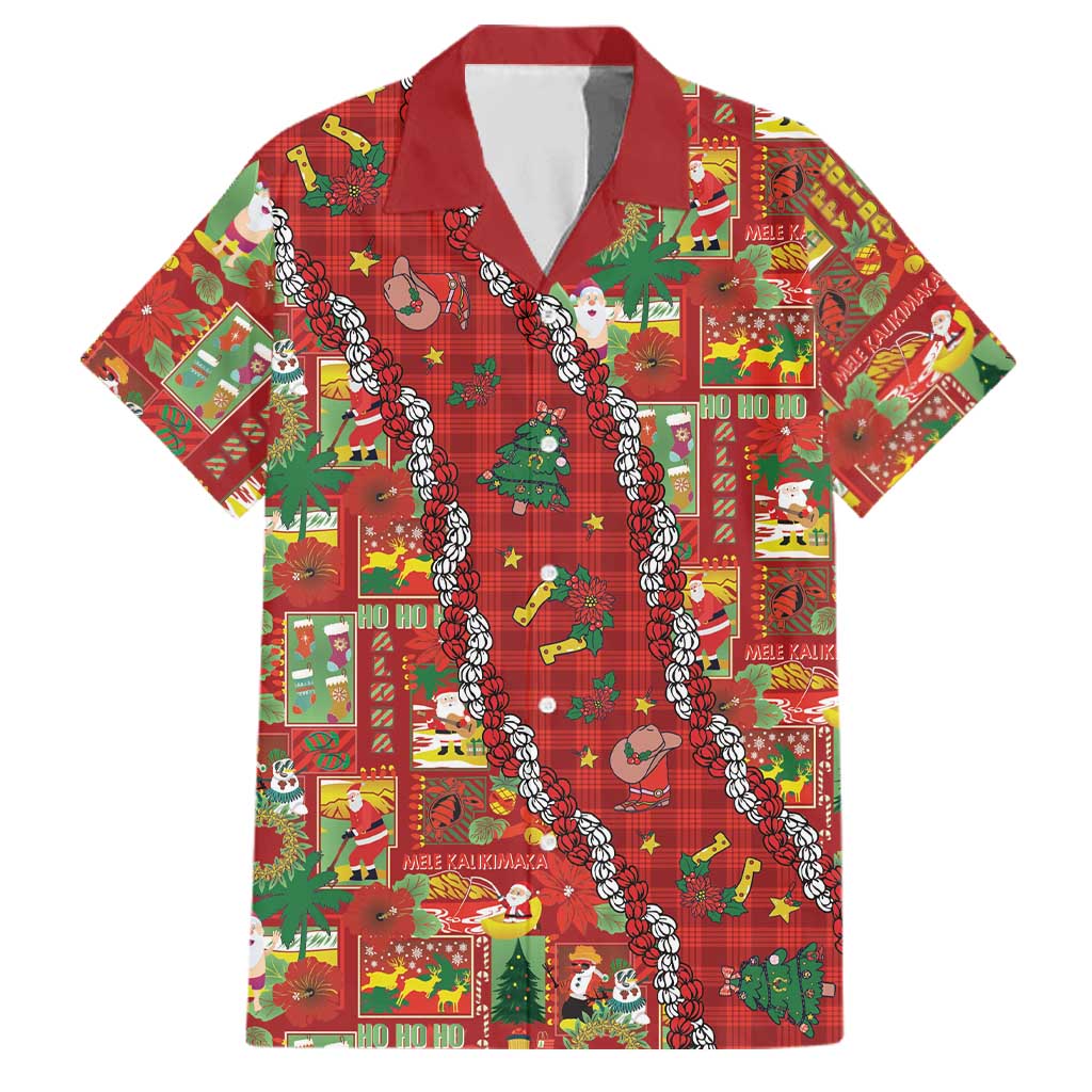 Mele Kalikimaka Pakalana Pikake Lei Family Matching Puletasi and Hawaiian Shirt Hawaiian Rodeo Paniolo Omaomao Palaka LT9 Dad's Shirt - Short Sleeve Green - Polynesian Pride