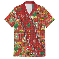Mele Kalikimaka Pakalana Pikake Lei Family Matching Puletasi and Hawaiian Shirt Hawaiian Rodeo Paniolo Omaomao Palaka LT9 Dad's Shirt - Short Sleeve Green - Polynesian Pride