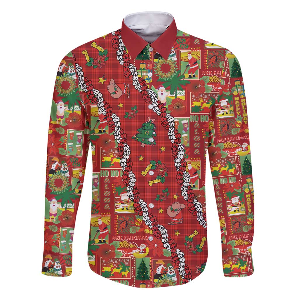 Mele Kalikimaka Pakalana Pikake Lei Family Matching Short Sleeve Bodycon Dress and Hawaiian Shirt Hawaiian Rodeo Paniolo Omaomao Palaka - Polynesian Pride