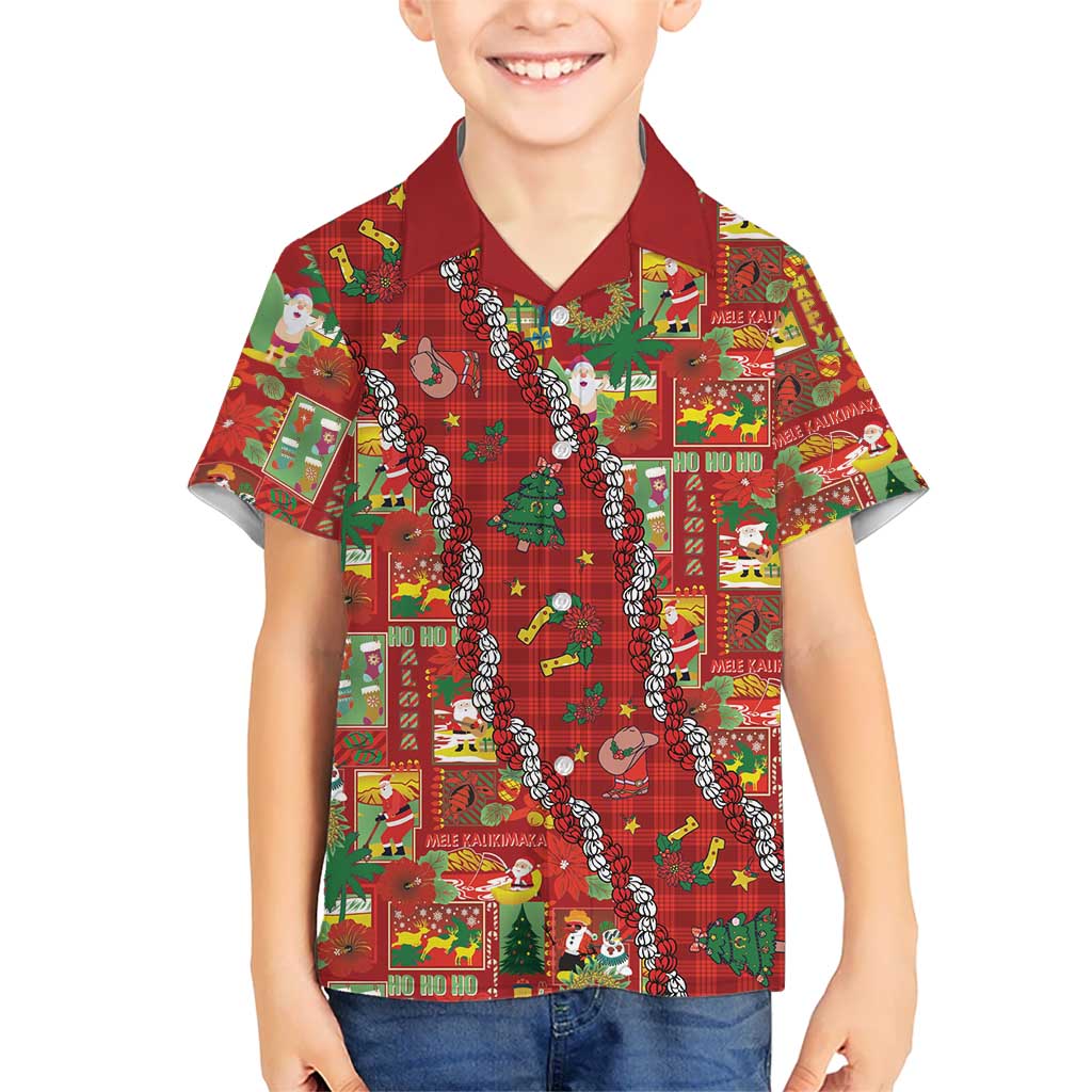 Mele Kalikimaka Pakalana Pikake Lei Family Matching Summer Maxi Dress and Hawaiian Shirt Hawaiian Rodeo Paniolo Omaomao Palaka LT9 Son's Shirt Green - Polynesian Pride