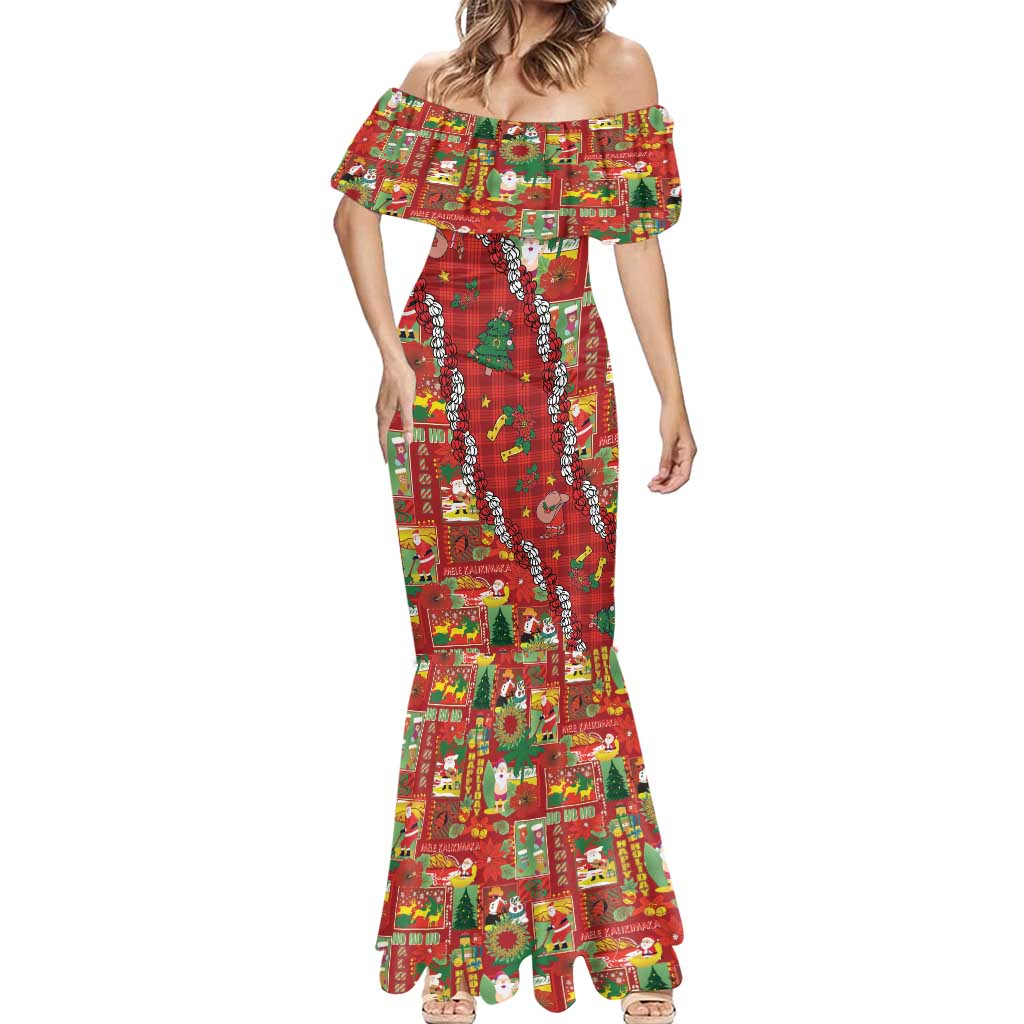 Mele Kalikimaka Pakalana Pikake Lei Mermaid Dress Hawaiian Rodeo Paniolo Omaomao Palaka - Polynesian Pride