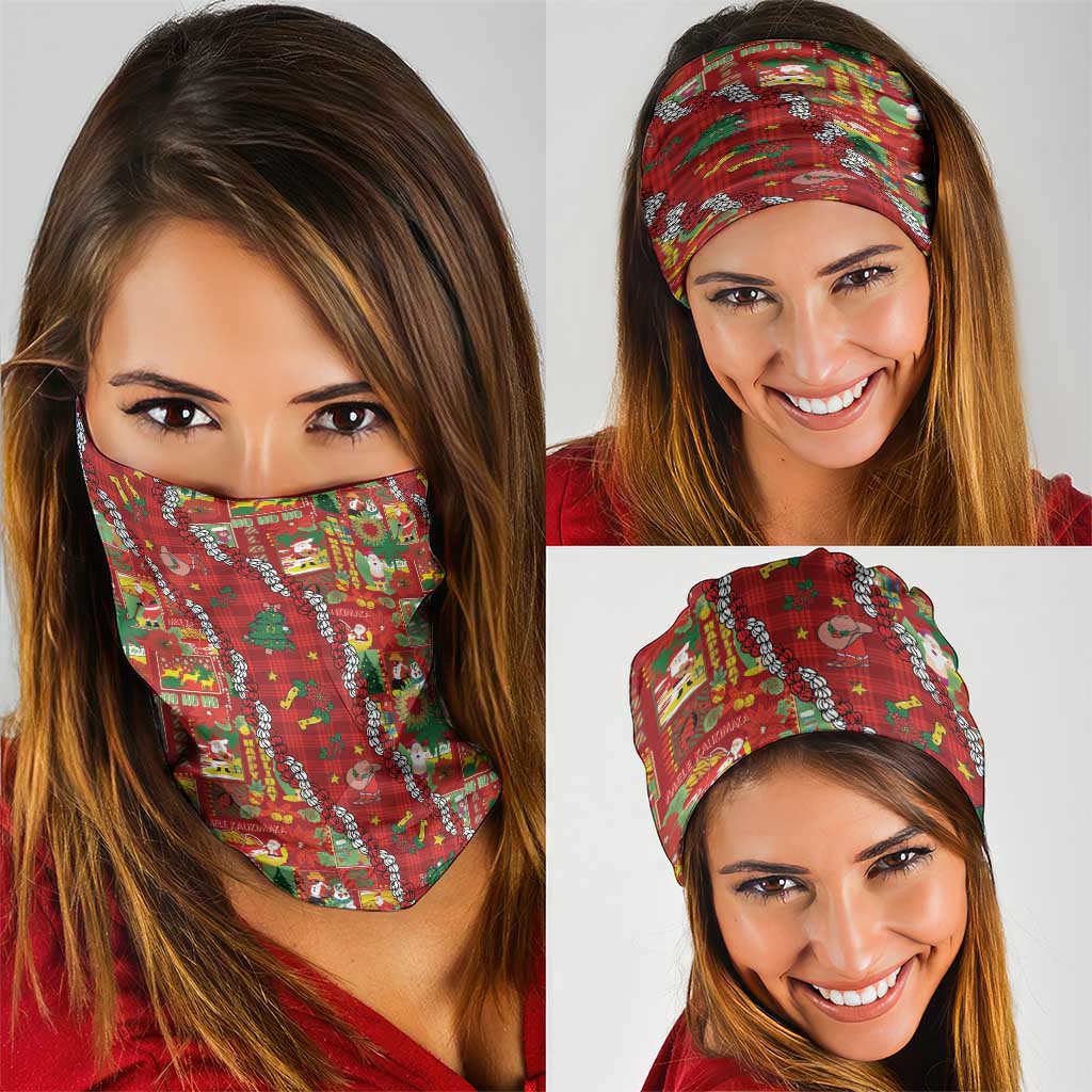Mele Kalikimaka Pakalana Pikake Lei Neck Gaiter Hawaiian Rodeo Paniolo Omaomao Palaka - Polynesian Pride