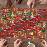 Mele Kalikimaka Pakalana Pikake Lei Puzzle Hawaiian Rodeo Paniolo Omaomao Palaka - Polynesian Pride