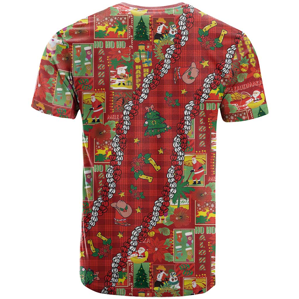 Mele Kalikimaka Pakalana Pikake Lei T Shirt Hawaiian Rodeo Paniolo Omaomao Palaka - Polynesian Pride