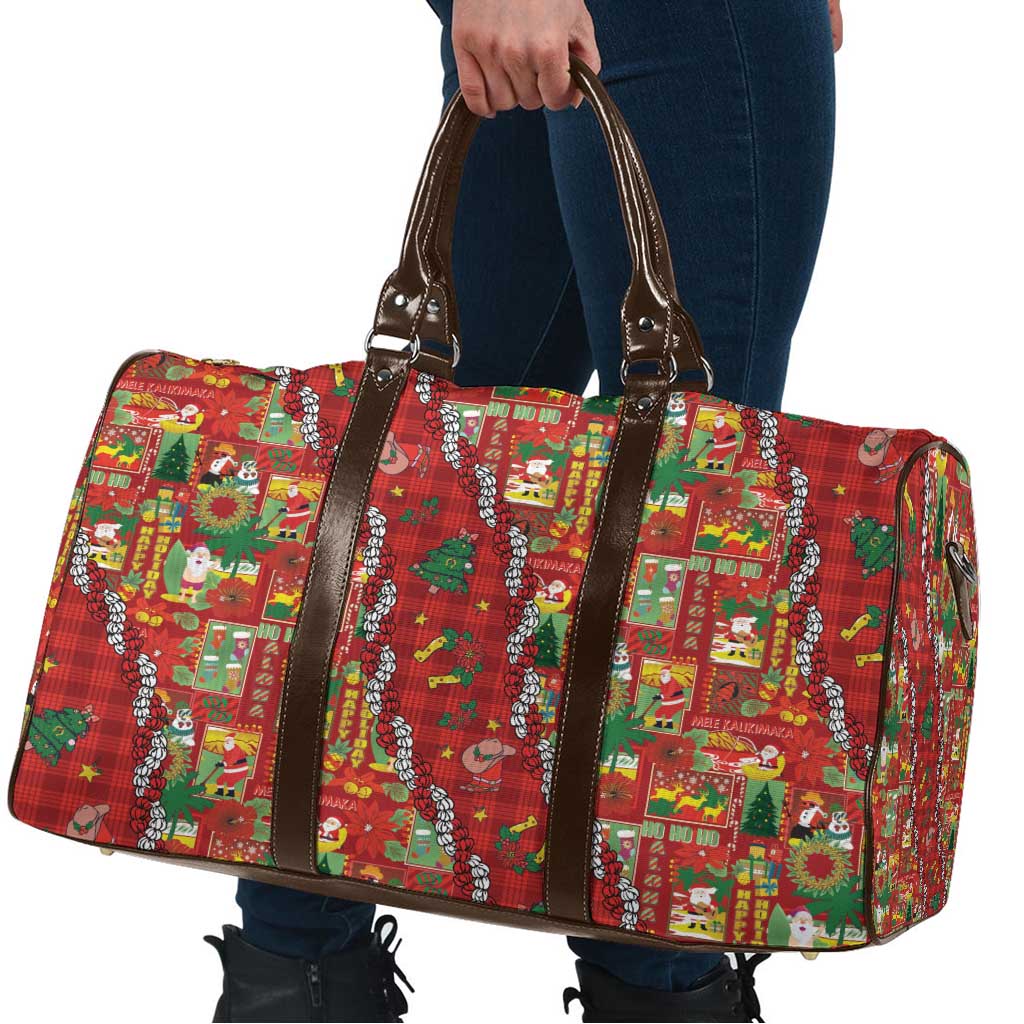 Mele Kalikimaka Pakalana Pikake Lei Travel Bag Hawaiian Rodeo Paniolo Omaomao Palaka - Polynesian Pride