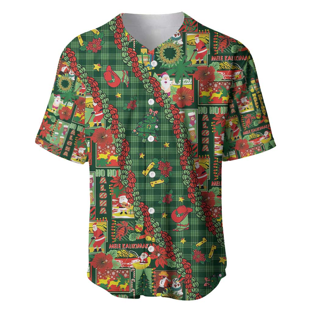 Mele Kalikimaka Pakalana Pikake Lei Baseball Jersey Hawaiian Rodeo Paniolo Ulaula Palaka - Polynesian Pride