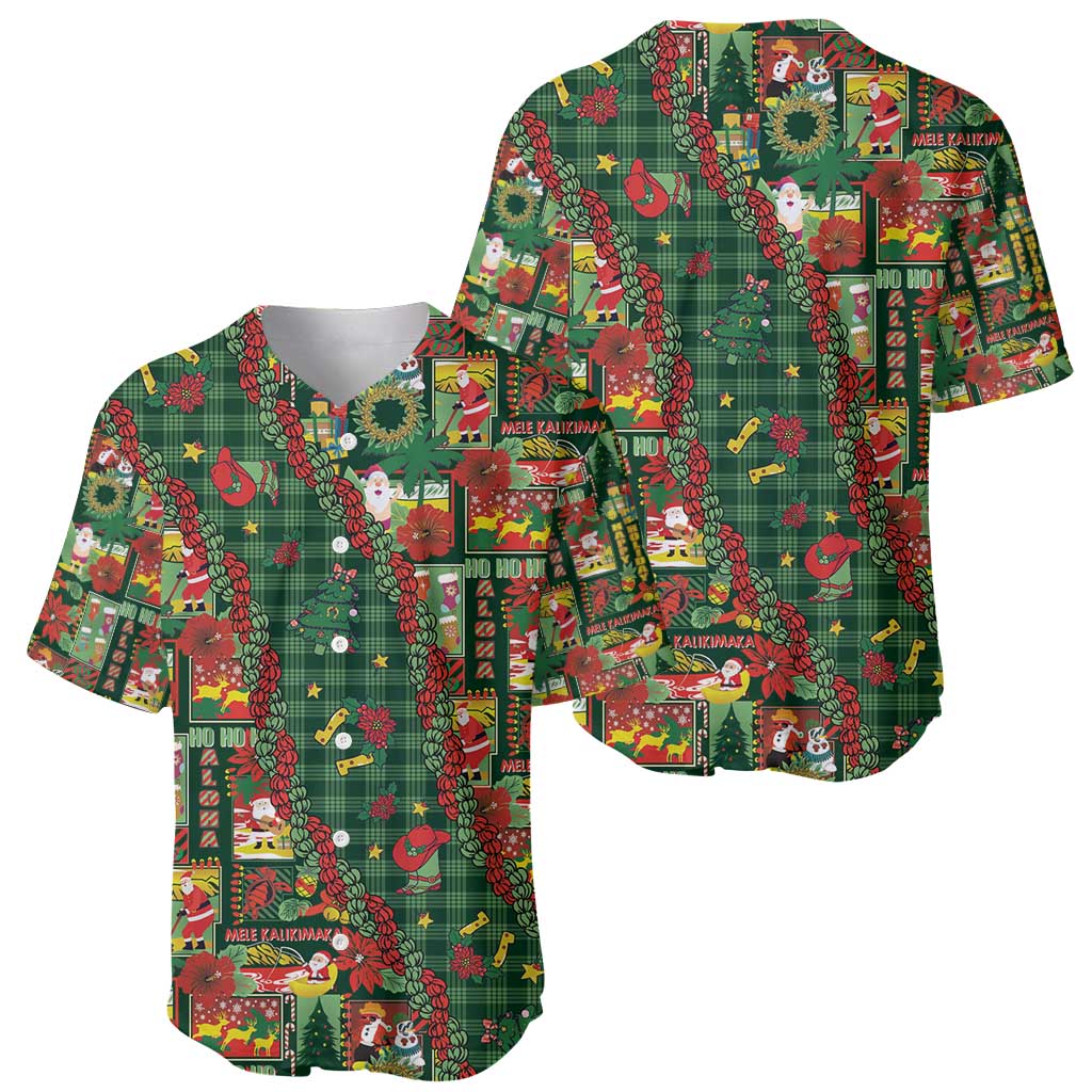 Mele Kalikimaka Pakalana Pikake Lei Baseball Jersey Hawaiian Rodeo Paniolo Ulaula Palaka - Polynesian Pride