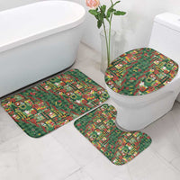 Mele Kalikimaka Pakalana Pikake Lei Bathroom Set Hawaiian Rodeo Paniolo Ulaula Palaka - Polynesian Pride