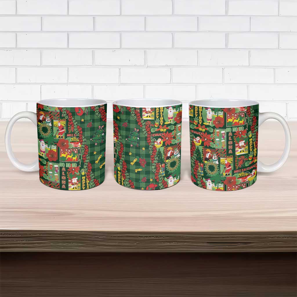 Mele Kalikimaka Pakalana Pikake Lei Ceramic Mug Hawaiian Rodeo Paniolo Ulaula Palaka - Polynesian Pride