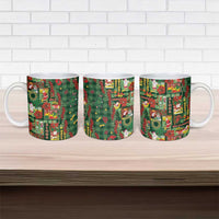 Mele Kalikimaka Pakalana Pikake Lei Ceramic Mug Hawaiian Rodeo Paniolo Ulaula Palaka - Polynesian Pride