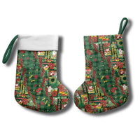 Mele Kalikimaka Pakalana Pikake Lei Christmas Stocking Hawaiian Rodeo Paniolo Ulaula Palaka - Polynesian Pride