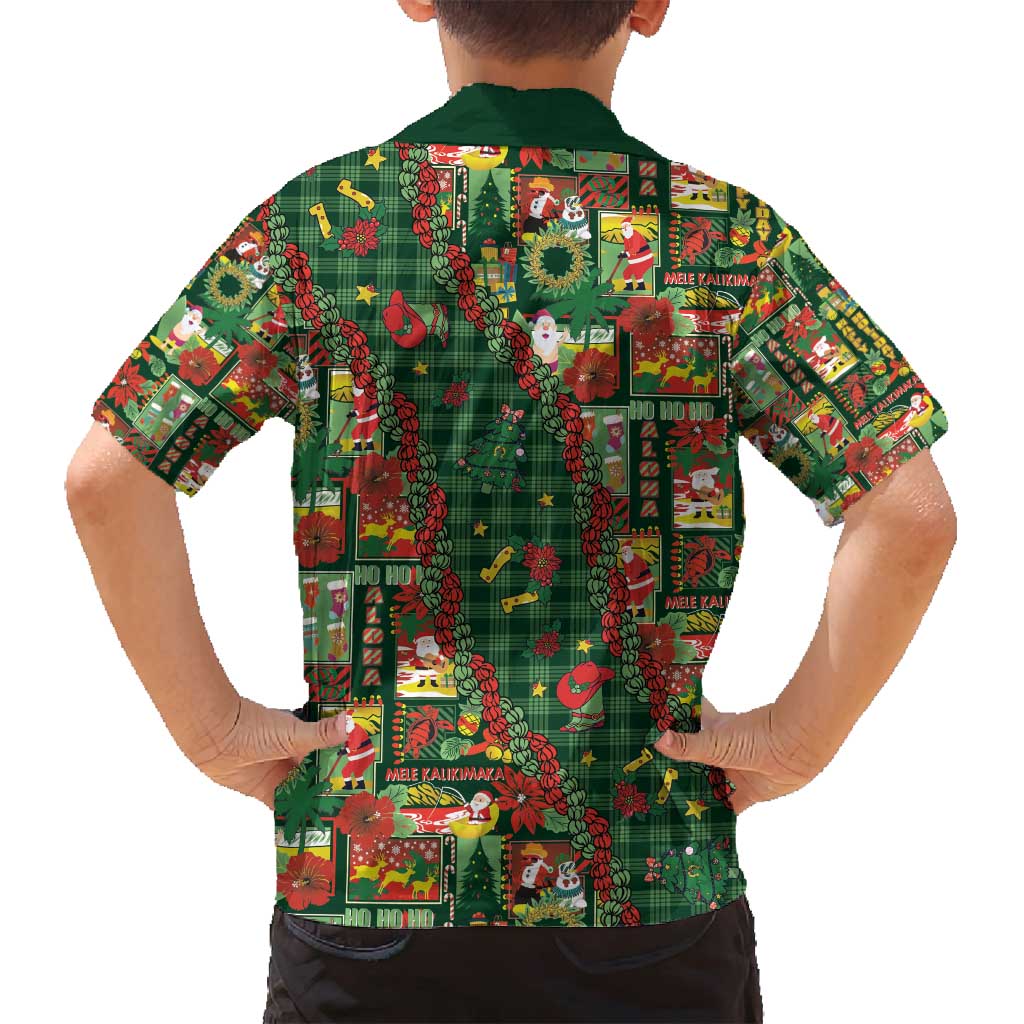 Mele Kalikimaka Pakalana Pikake Lei Family Matching Long Sleeve Bodycon Dress and Hawaiian Shirt Hawaiian Rodeo Paniolo Ulaula Palaka - Polynesian Pride