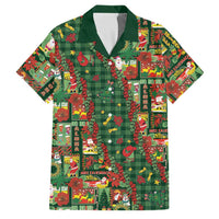 Mele Kalikimaka Pakalana Pikake Lei Family Matching Puletasi and Hawaiian Shirt Hawaiian Rodeo Paniolo Ulaula Palaka LT9 Dad's Shirt - Short Sleeve Red - Polynesian Pride